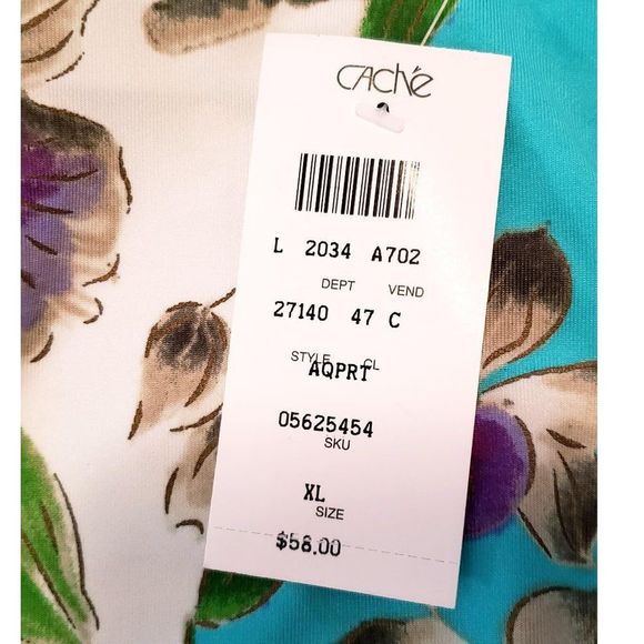 Cache Floral Cami with Piping NWT - Picture 6 of 6